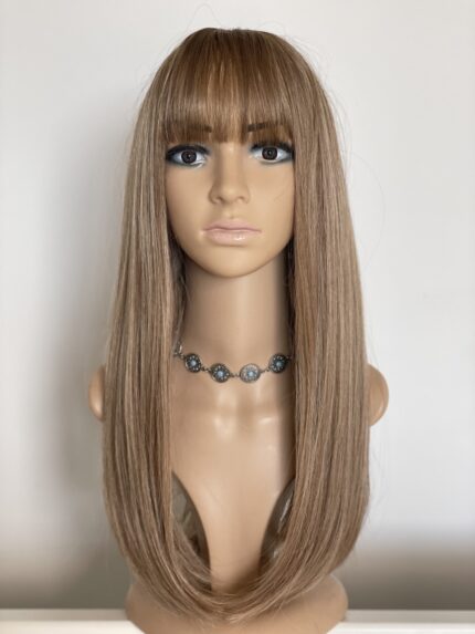 long straight wig with fringe